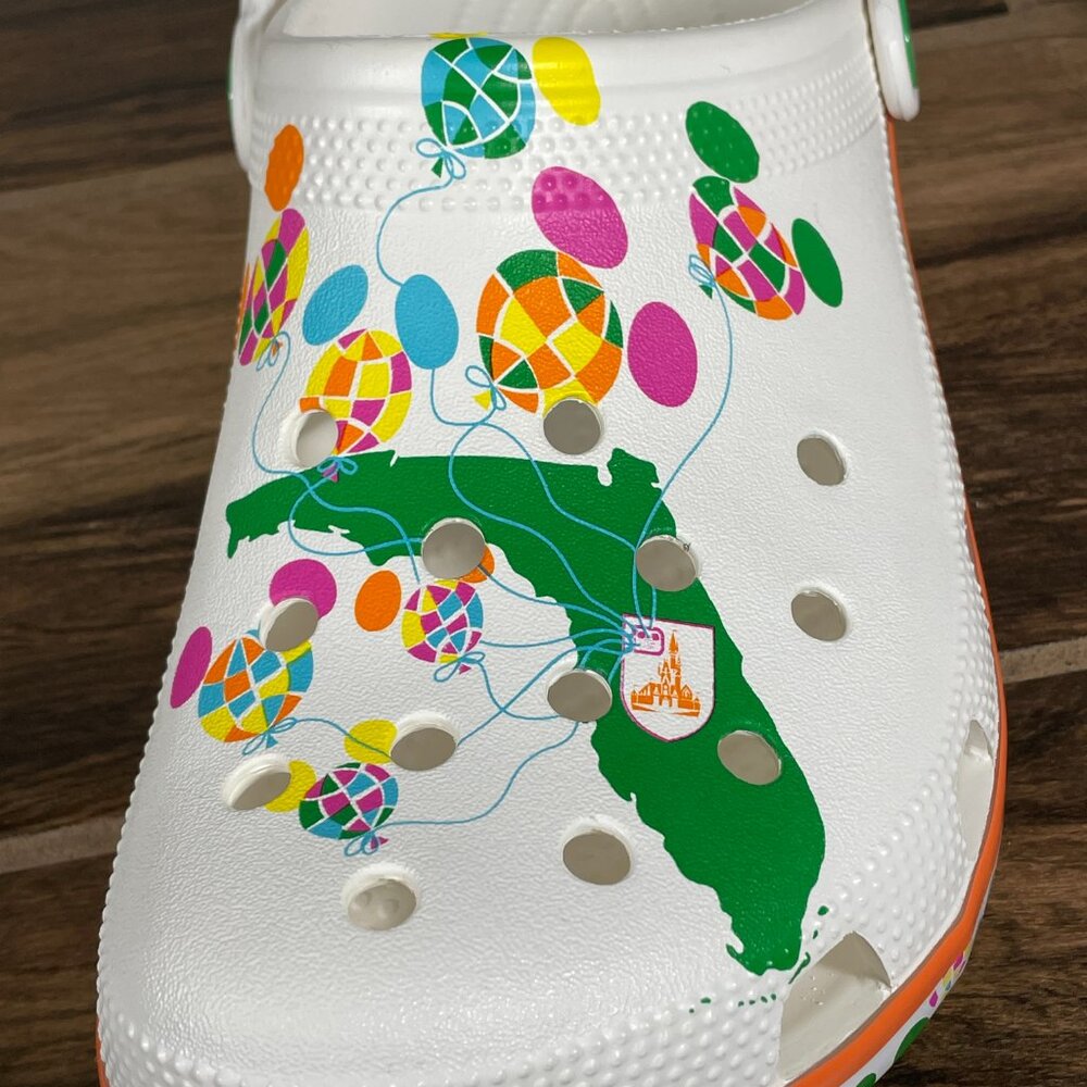 CROCS Classic DTP Balloon Clog Shoes Womens Size 11 White Disney Parks Slip On - Picture 7 of 14